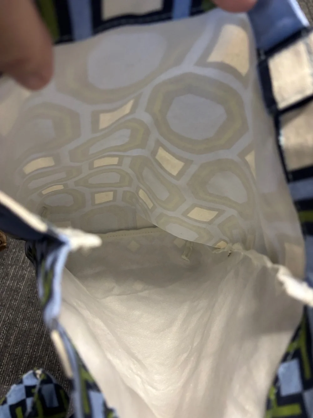 David Hicks x Tory Burch Geometric Print canvas tote